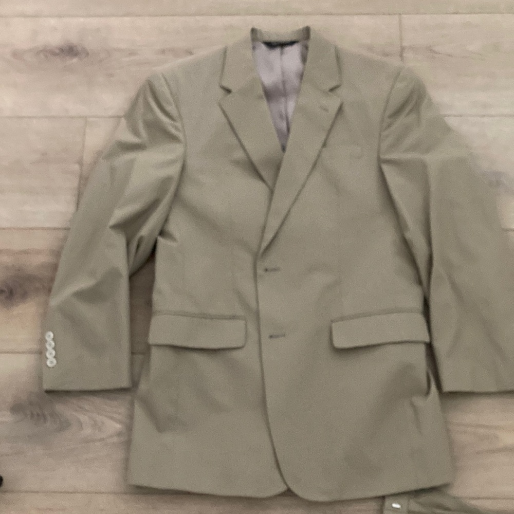 Men's Tan 2 piece Suit 40L/34 - Picture 4 of 8